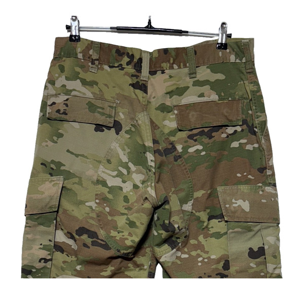 Army Combat‎ Pants Medium Short Green Brown 35x30 OCP Camo Ripstop Insect Guard - Picture 6 of 10